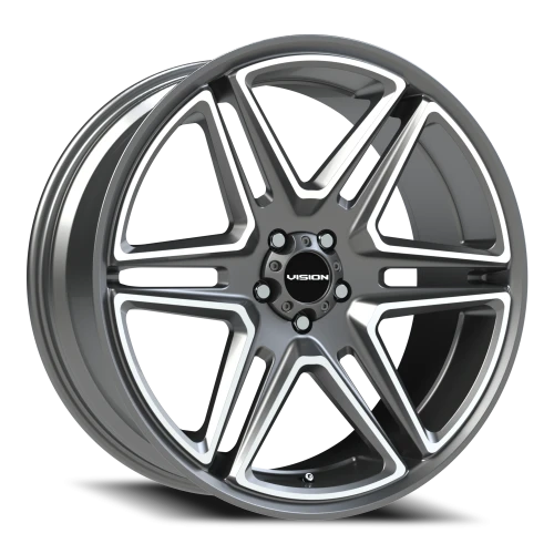 Vision 476 22x9.5 +8 5x115mm 74.1mm Gunmetal Machined Face