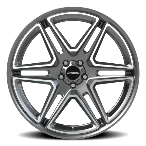 Vision 476 22x9.5 +8 5x115mm 74.1mm Gunmetal Machined Face