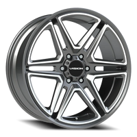 Vision 476 22x9.5 +30 6x139.7mm 78.1mm Gunmetal Machined Face