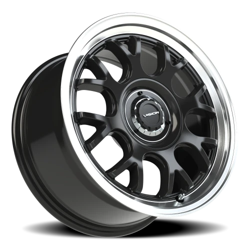 Vision 478 16x8 +38 5x100mm 73.1mm Gloss Black Brushed Lip