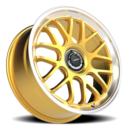 Vision 478 20x8.5 +35 5x100mm 73.1mm Gold Machined Lip