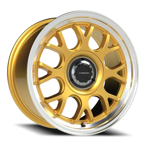 Vision 478 16x8 +38 5x100mm 73.1mm Gold Machined Lip