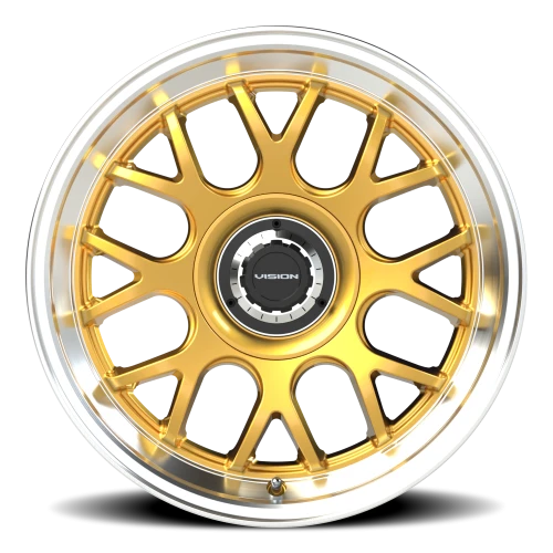 Vision 478 17x8 +38 5x112mm 72.56mm Gold Machined Lip