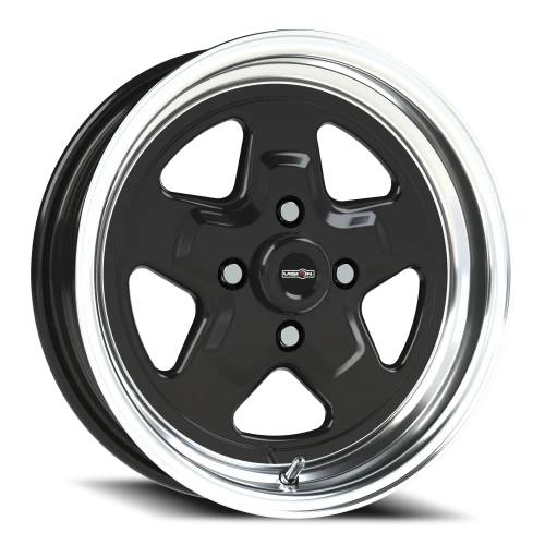Vision 521 15x4 -19 4x108mm 72.6mm Gloss Black Machined Lip