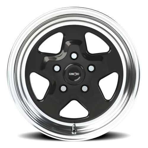 Vision 521 15x7 +20 4x108mm 72.6mm Gloss Black Machined Lip