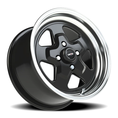 Vision 521 15x8 +27 4x108mm 72.6mm Gloss Black Machined Lip