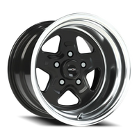 Vision 521 15x10 -25 5x127mm 83.1mm Gloss Black Machined Lip