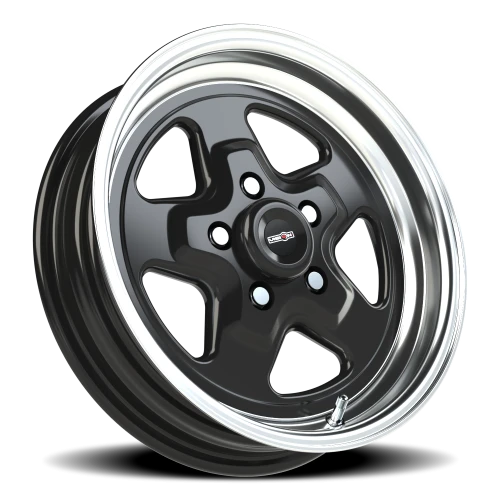 Vision 521 15x4 -19 5x114.3mm 83.1mm Gloss Black Machined Lip