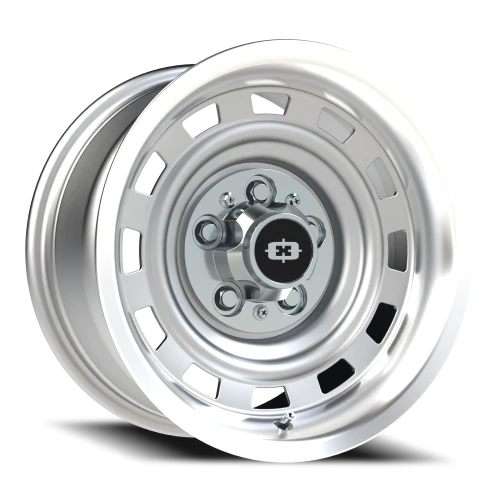Vision 54 15x8 -18 5x120.65mm 70.4mm Silver Machined Lip
