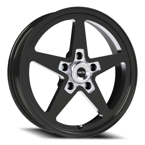 Vision 571 17x4.5 -24 5x114.3mm 83.1mm Gloss Black Milled Center