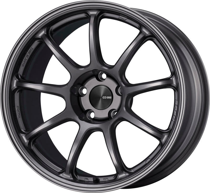 Enkei PF09 17x9 5x114.3 45mm Offset 75mm Bore Dark Silver Wheel-Wheels - Cast-Enkei-