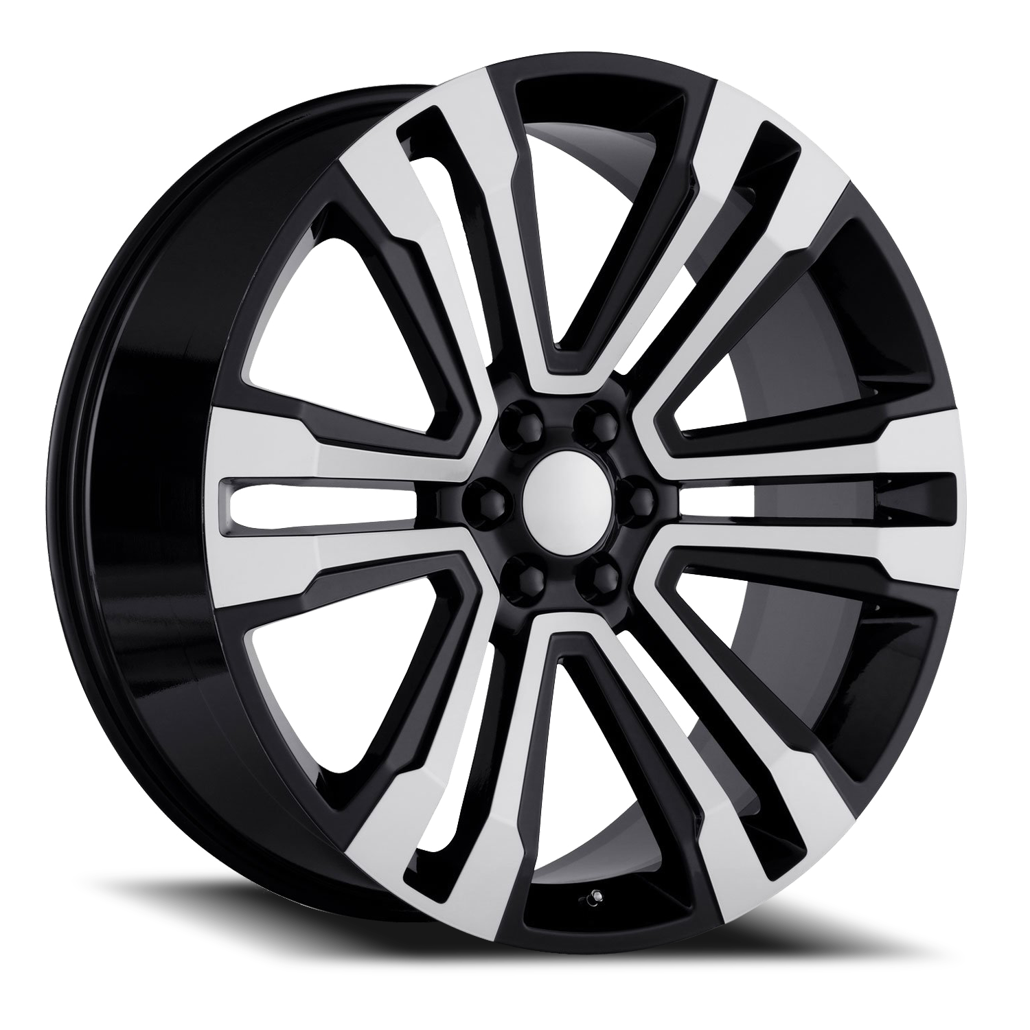 Factory Reproductions FR 72 2017 GMC Denali Replica SL 26x10 +30 6x139.7mm 78.1mm Gloss Silver Machined Face