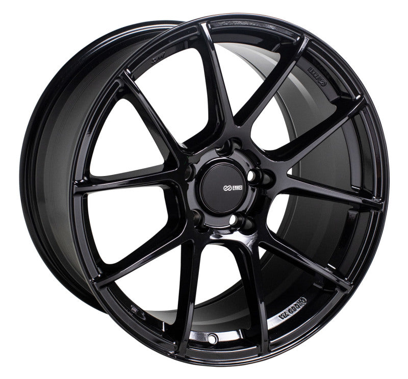 Enkei TS-V 18x9.5 5x114.3 38mm Offset 72.6mm Bore Gloss Black Wheel-Wheels - Cast-Enkei-