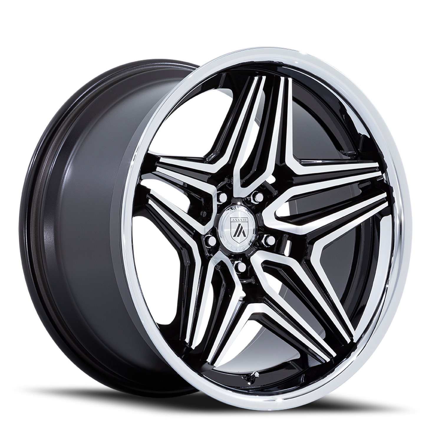 Asanti Black Label ABL-46 Duke 22x10.5" 5x120mm 74.1mm CB +18mm Gloss Black Machined