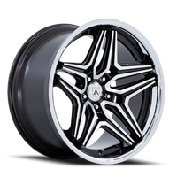 Asanti Black Label ABL-46 Duke 22x10.5" 5x120mm 74.1mm CB +18mm Gloss Black Machined
