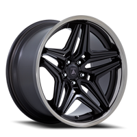 Asanti Black Label ABL-46 Duke 22x10.5" 5x115mm 72.56mm CB +18mm Satin Black Double Dark Tint Lip