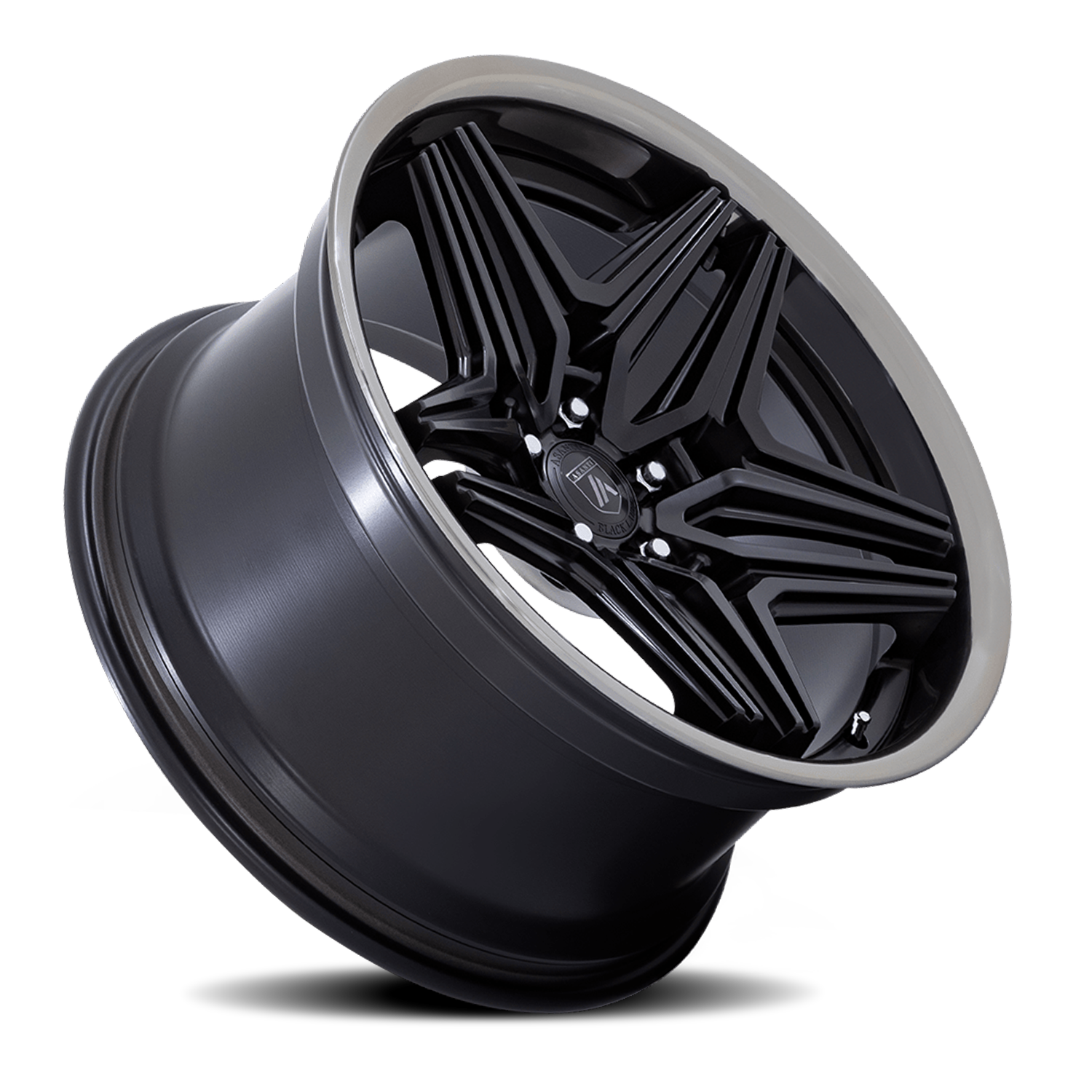 Asanti Black Label ABL-46 Duke 20x9" 5x115mm 72.56mm CB +15mm Satin Black Double Dark Tint Lip