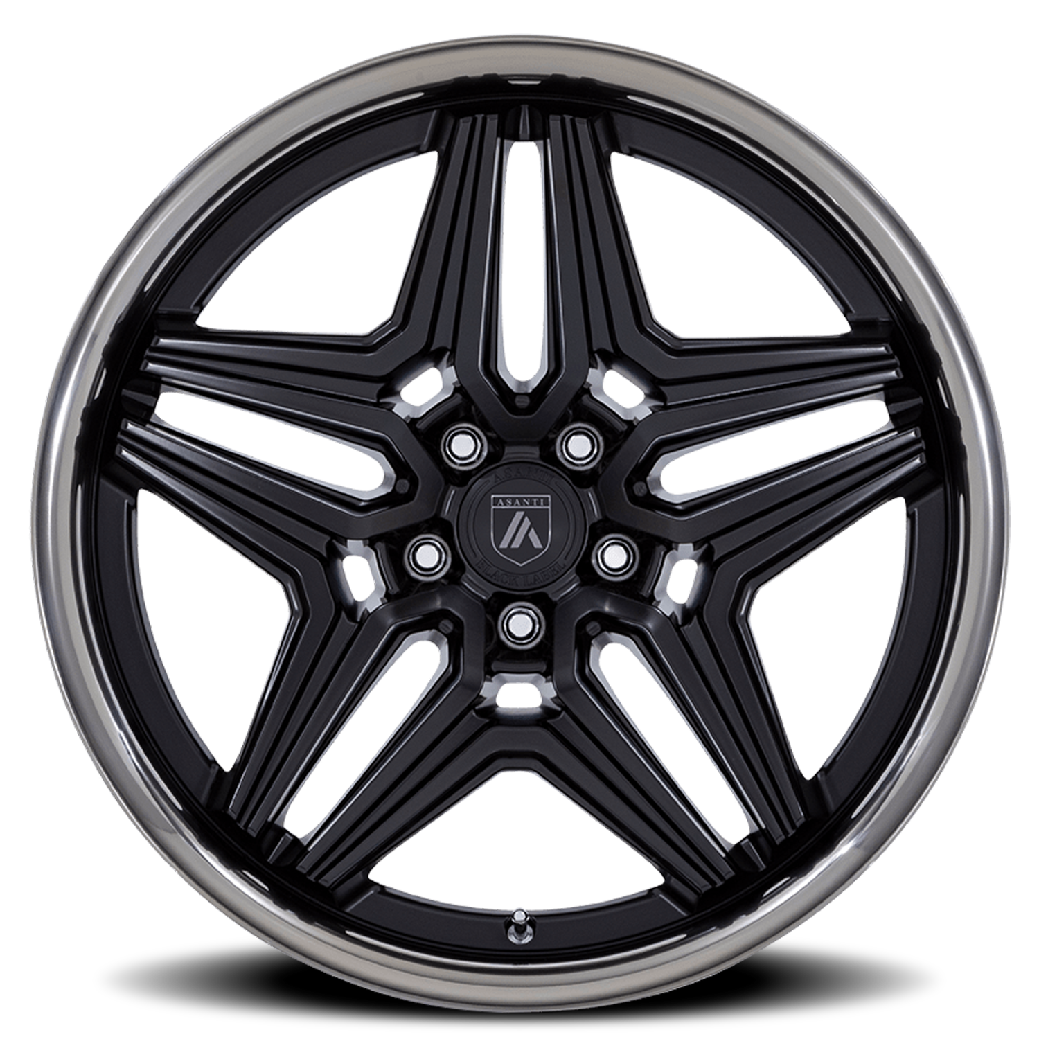 Asanti Black Label ABL-46 Duke 20x10.5" 5x114.3mm 72.56mm CB +18mm Satin Black Double Dark Tint Lip