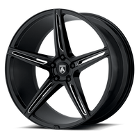 Asanti Black Label Alpha 5 22x9" 5x112mm 72.6mm CB +32mm Gloss Black Milled