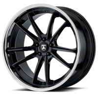 Asanti Black Label Sigma 22x9" 5x114.3mm 72.6mm CB +32mm Gloss Black Chrome Lip