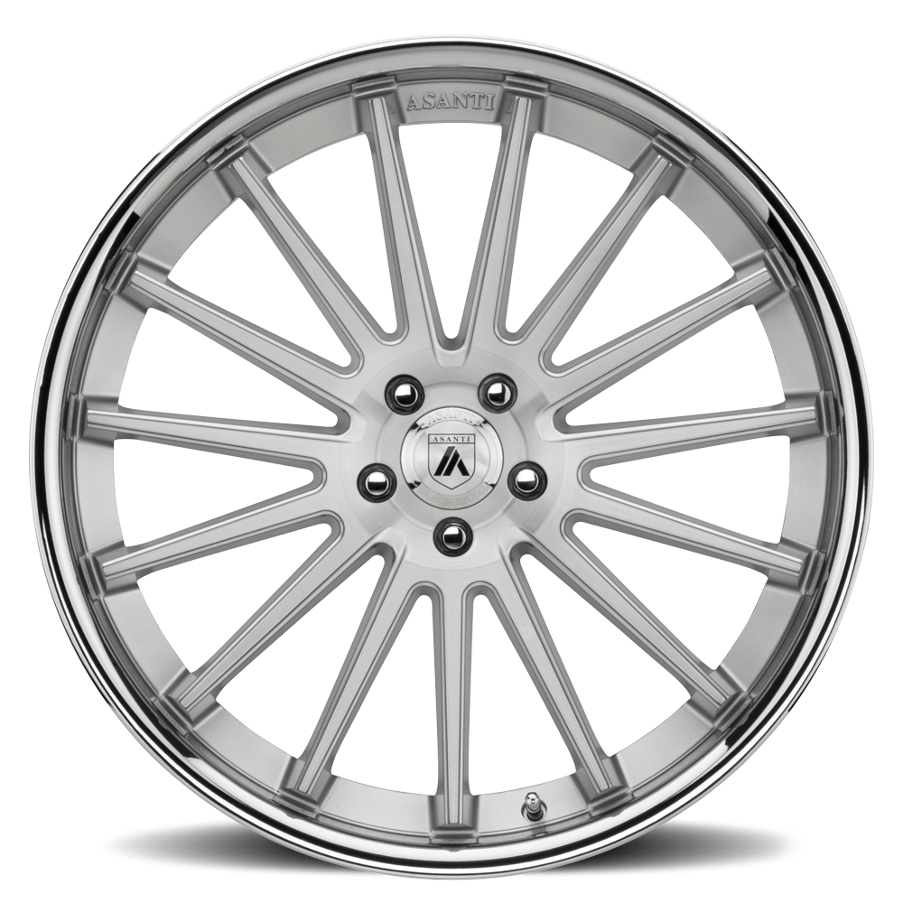 Asanti Black Label Beta 20x10.5" 5x115mm 72.6mm CB +20mm Brushed Silver Chrome Lip