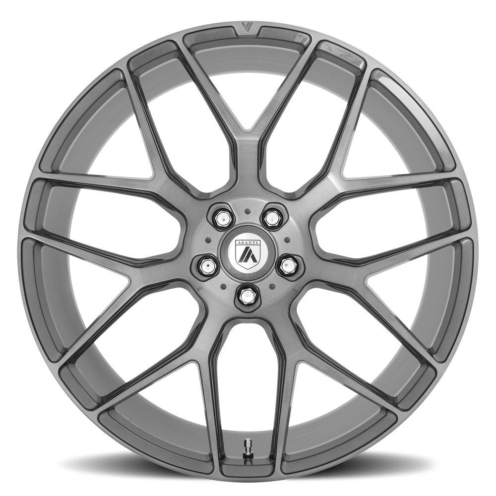 Asanti Black Label Dynasty 20x8.5" 5x120mm 74.1mm CB +38mm Brushed Titanium