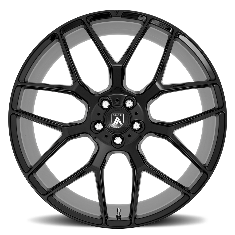 Asanti Black Label Dynasty 20x8.5" 5x108mm 72.6mm CB +38mm Gloss Black