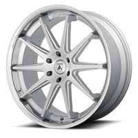 Asanti Black Label Emperor 22x10" 5x120mm 74.1mm CB +30mm Brushed Silver Chrome Lip