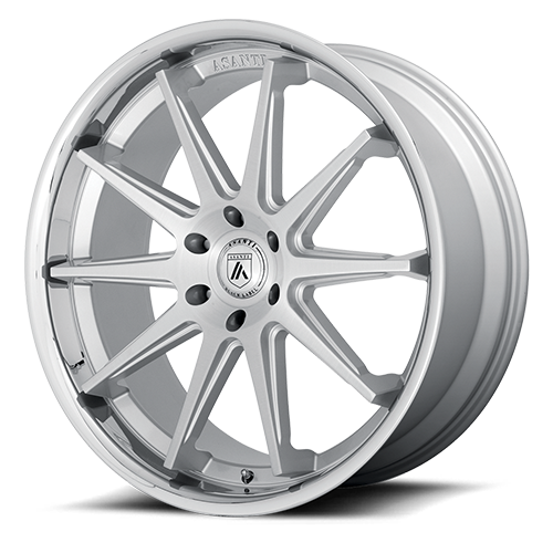Asanti Black Label Emperor 22x10" 5x120mm 74.1mm CB +30mm Brushed Silver Chrome Lip