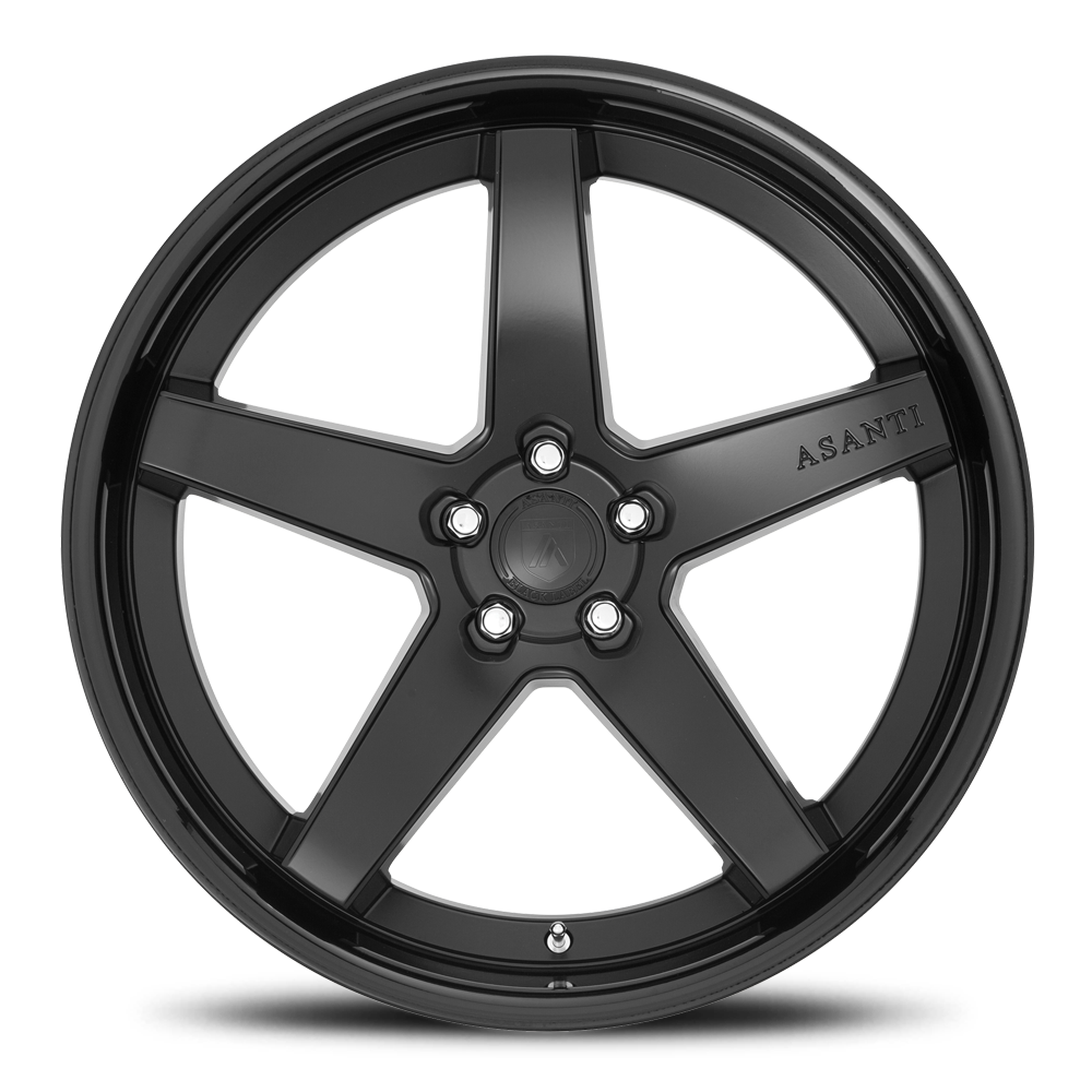 Asanti Black Label Regal 20x9" 5x112mm 72.6mm CB +35mm Satin Black Gloss Black Lip