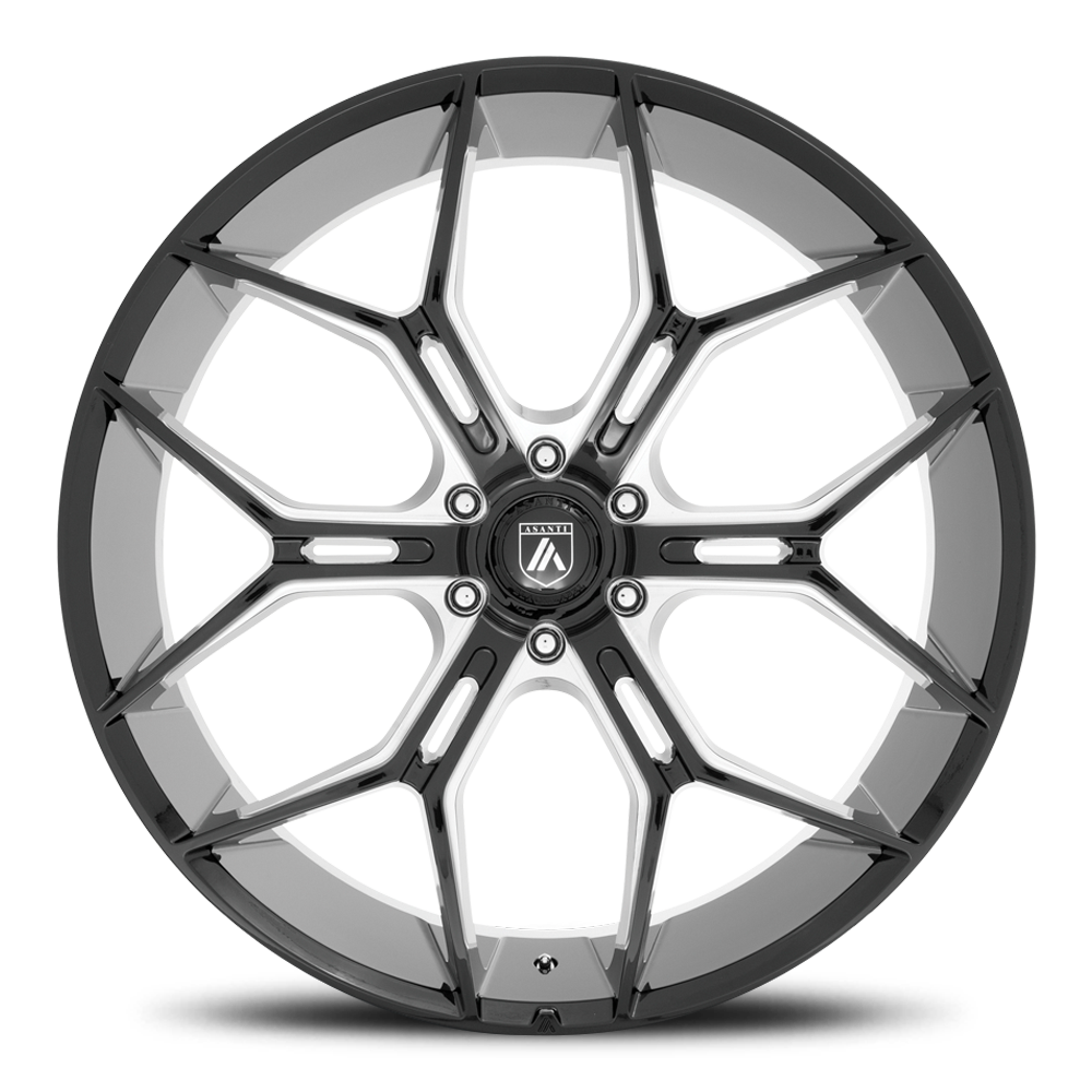 Asanti Black Label Monarch Truck 22x9.5" 6x139.7mm 106.1mm CB +20mm Gloss Black Milled