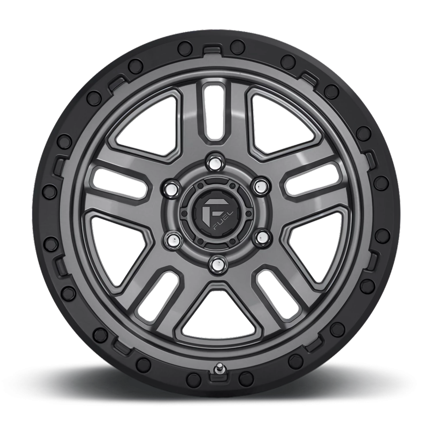 Fuel AMMO 18x9" 6x135mm 87.1mm CB +1mm Matte Gunmetal Black Bead Ring