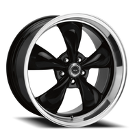 American Racing Torq Thrust M 17x7.5" 5x114.3mm 72.6mm CB +45mm Gloss Black Machined Lip