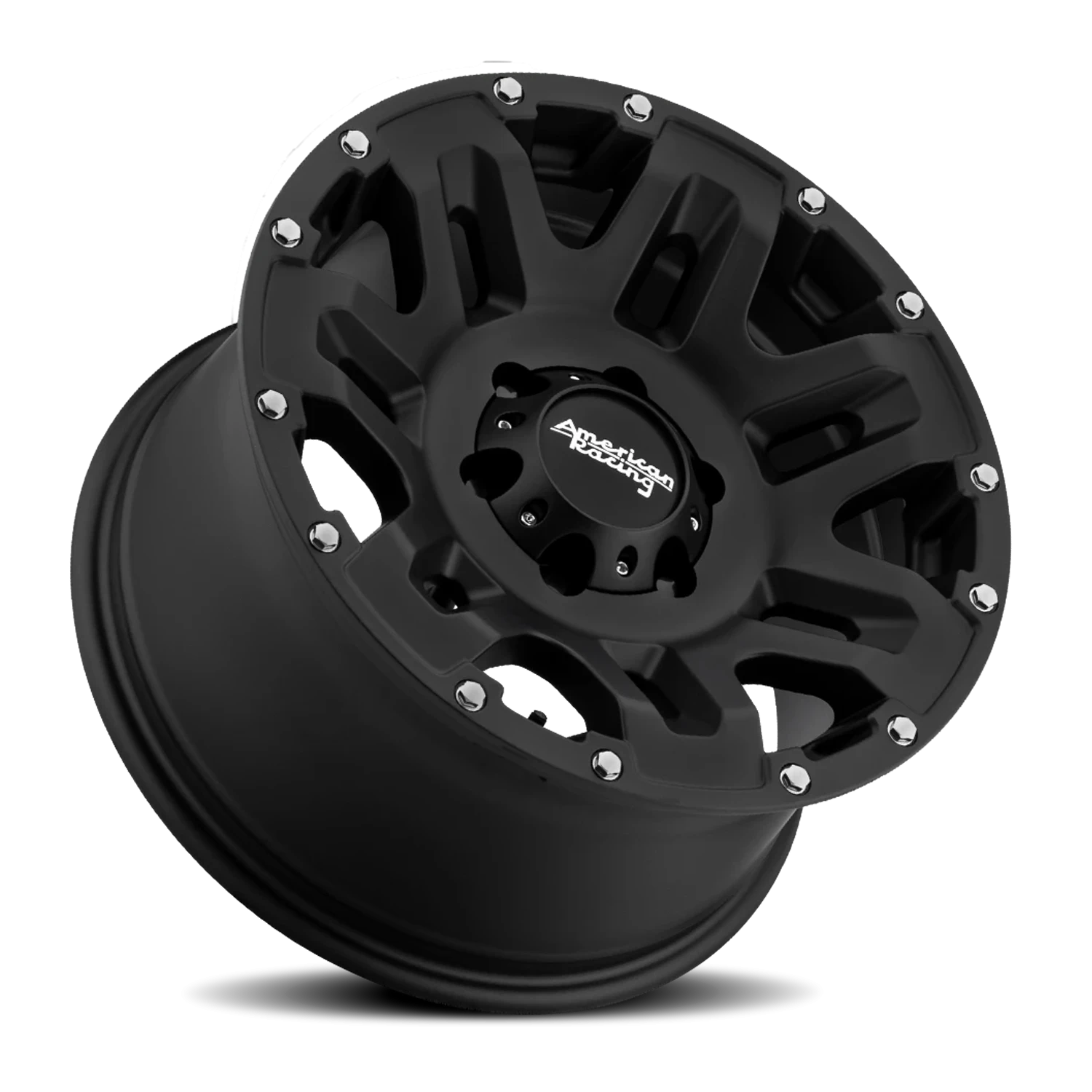 American Racing Yukon 18x8.5" 6x139.7mm 106.25mm CB +15mm Cast Iron Black