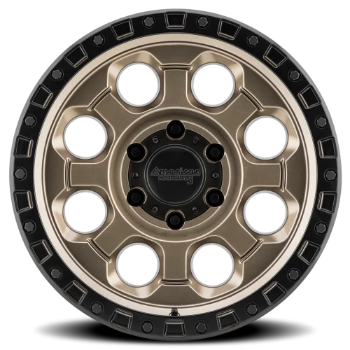 American Racing AR201 18x9" 8x180mm 124.2mm CB 0mm Matte Bronze Black Lip