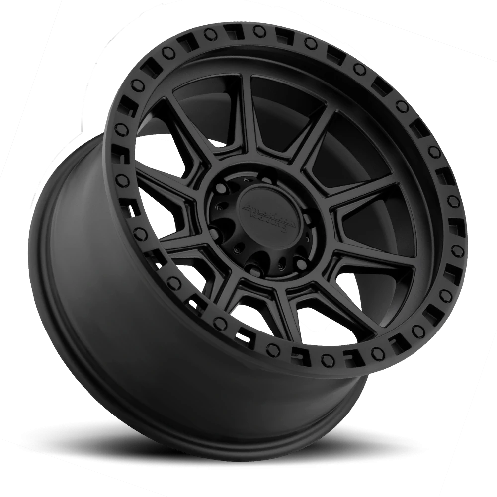 American Racing AR202 16x8" 5x139.7mm 108mm CB 0mm Cast Iron Black