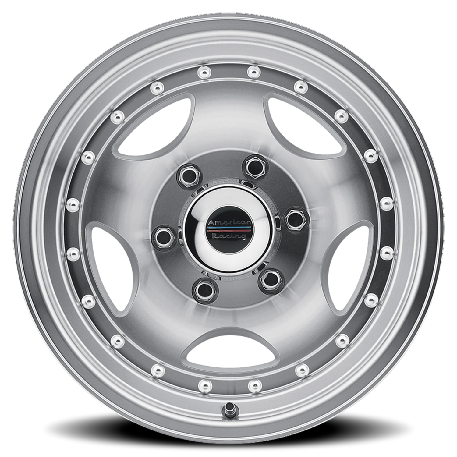 American Racing AR23 SL 15x8" 6x139.7mm 108mm CB -19mm Machined Silver Clear Coat