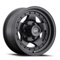 American Racing AR23 BK 16x8" 6x139.7mm 108mm CB 0mm Satin Black Clear Coat