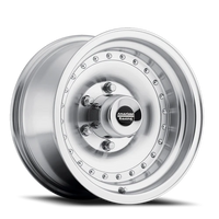 American Racing Outlaw I 15x10" 6x139.7mm 108mm CB -38mm Machined Silver Clear Coat