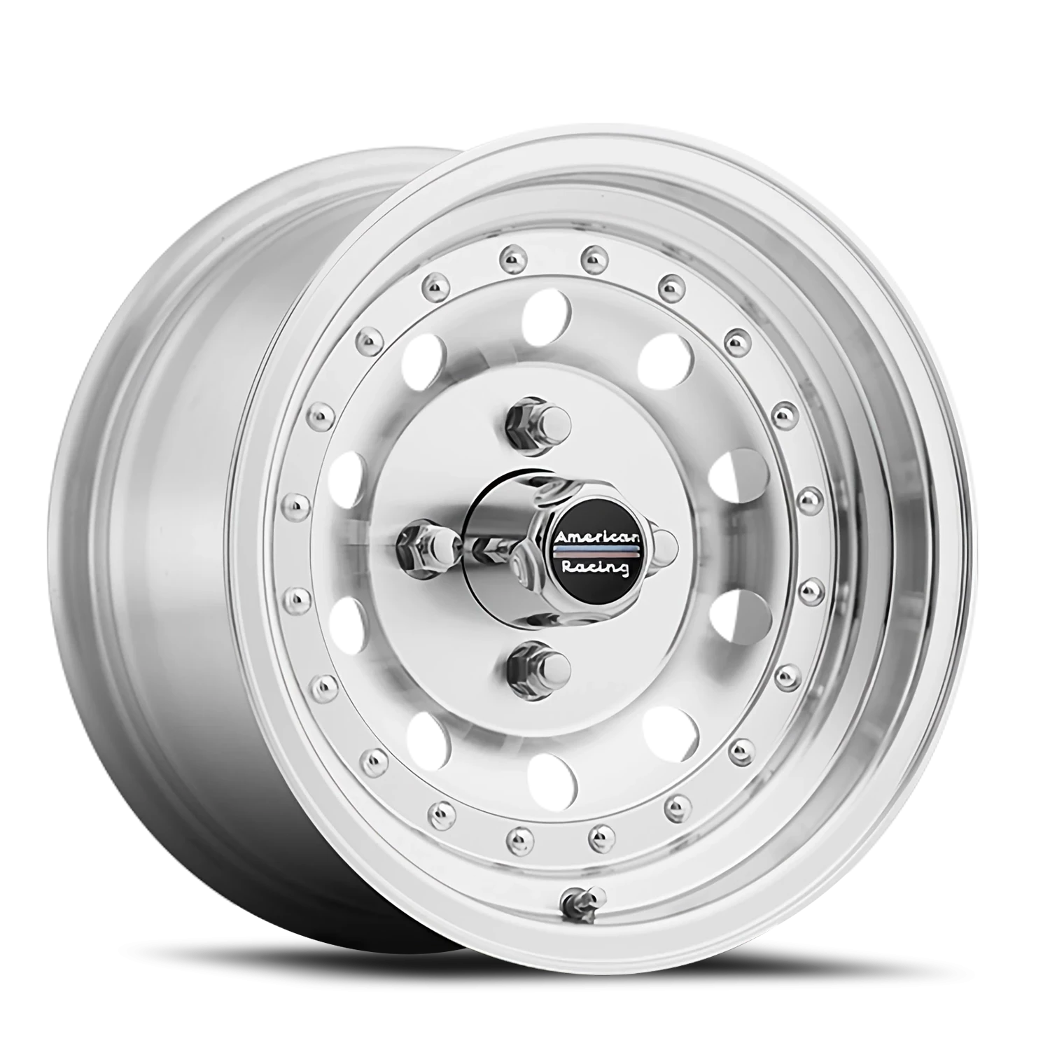 American Racing Outlaw II 14x7" 4x114.3mm 75.5mm CB 0mm Machined Silver Clear Coat