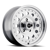 American Racing Outlaw II 15x7" 5x120.65mm 83.06mm CB -6mm Machined Silver Clear Coat