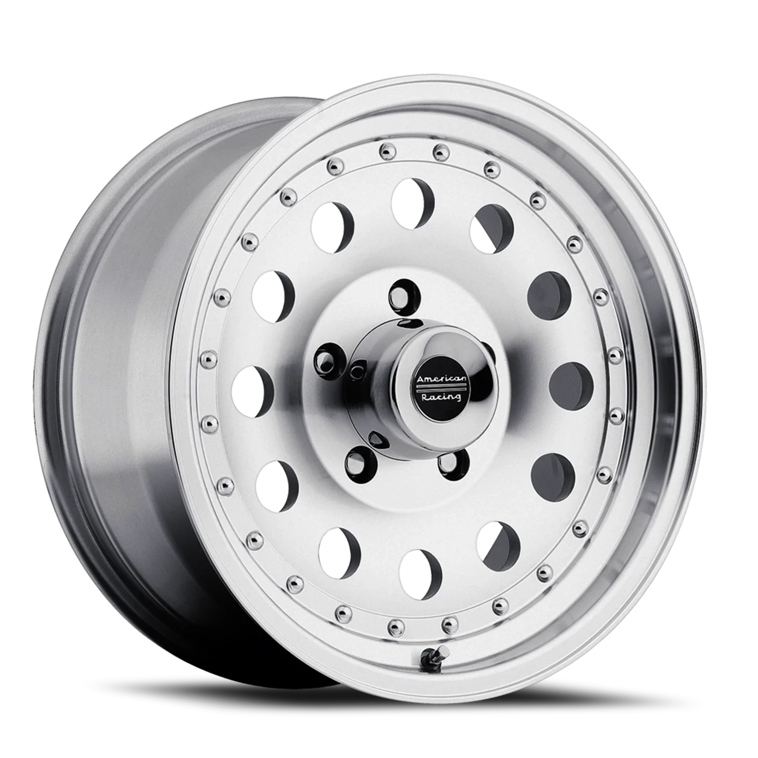 American Racing Outlaw II 15x7" 5x139.7mm 108mm CB -6mm Machined Silver Clear Coat