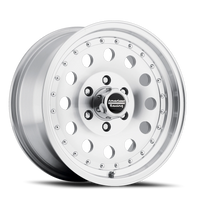 American Racing Outlaw II 15x10" 6x139.7mm 108mm CB -38mm Machined Silver Clear Coat