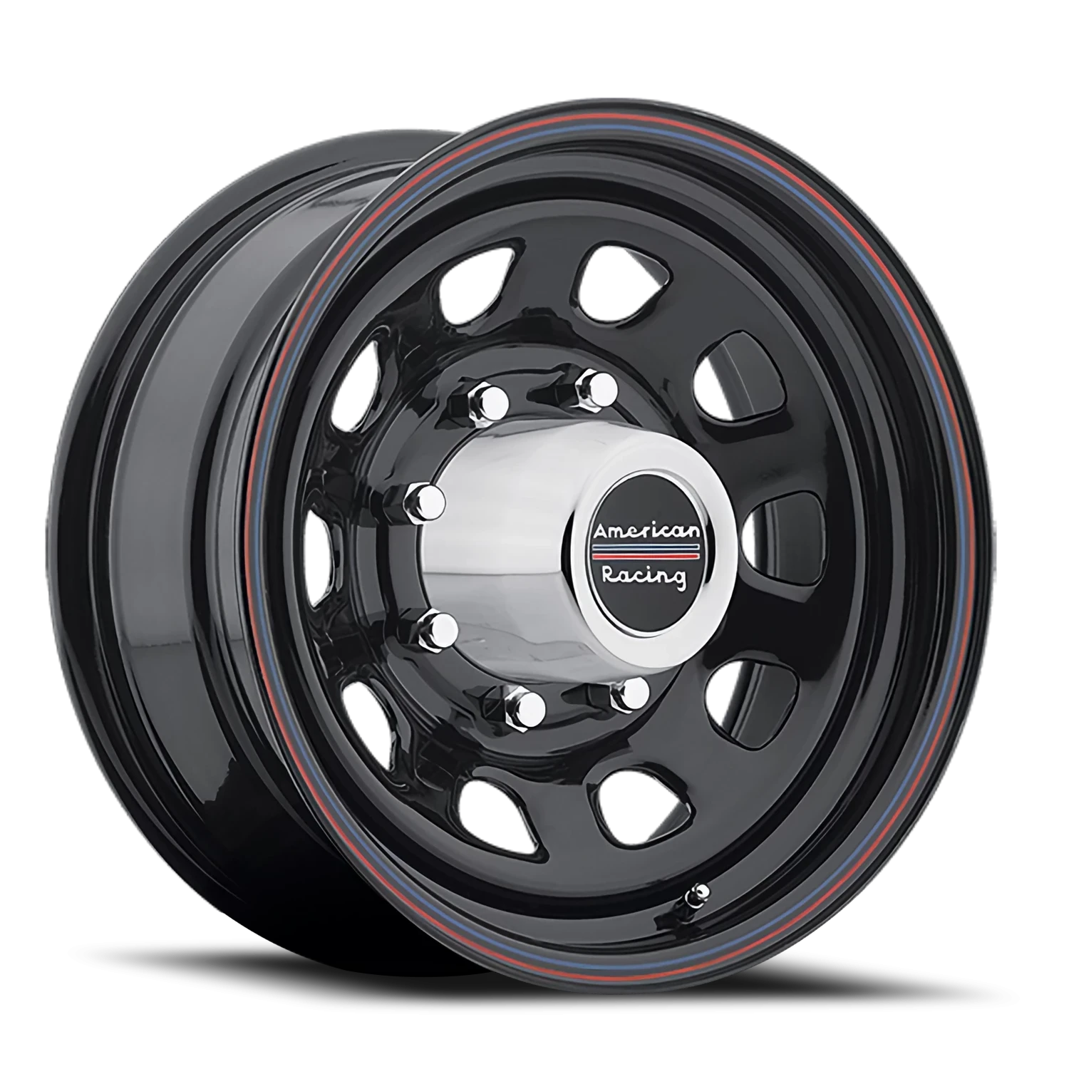 American Racing AR767 16x7" 8x165.1mm 130.81mm CB 0mm Gloss Black Stripes