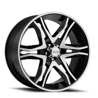 American Racing Mainline 17x8" 5x114.3mm 72.6mm CB +25mm Gloss Black Machined