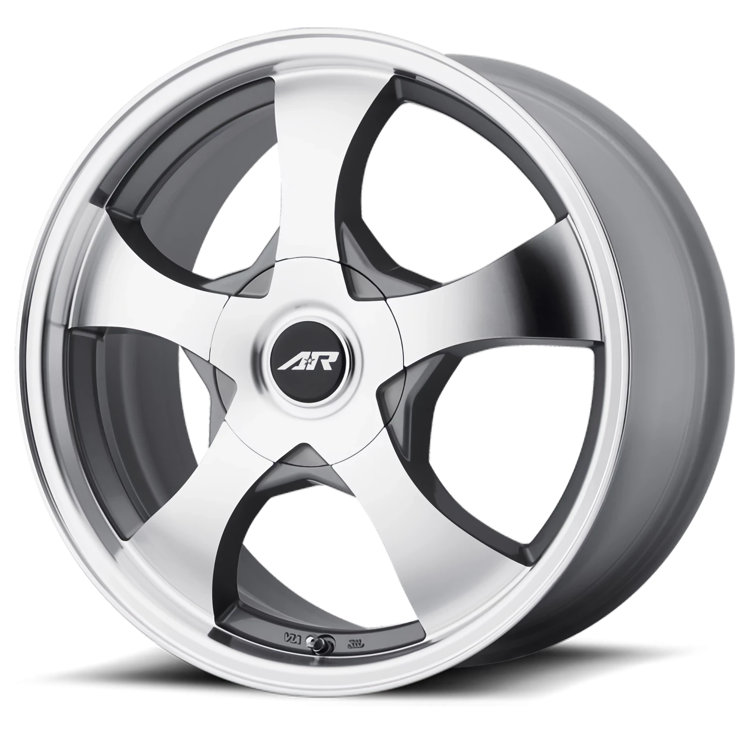 American Racing AR895 14x6" 5x100mm 72.6mm CB +35mm Dark Silver Machined Face