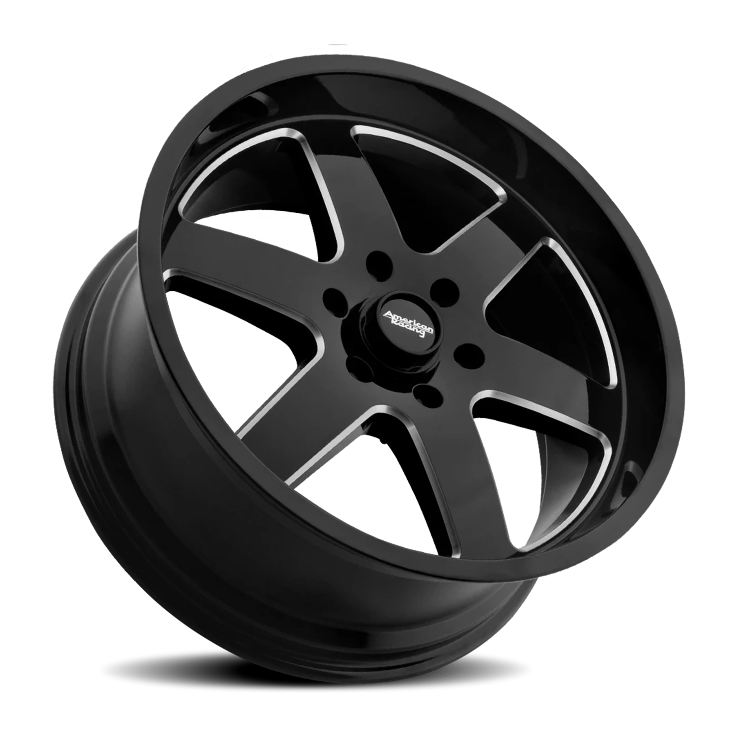 American Racing Patrol 20x9" 5x127mm 83.06mm CB +12mm Gloss Black Milled