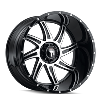 American Truxx Vortex AT162 22x12" 6x135mm 87.1mm CB -44mm Gloss Black Machined
