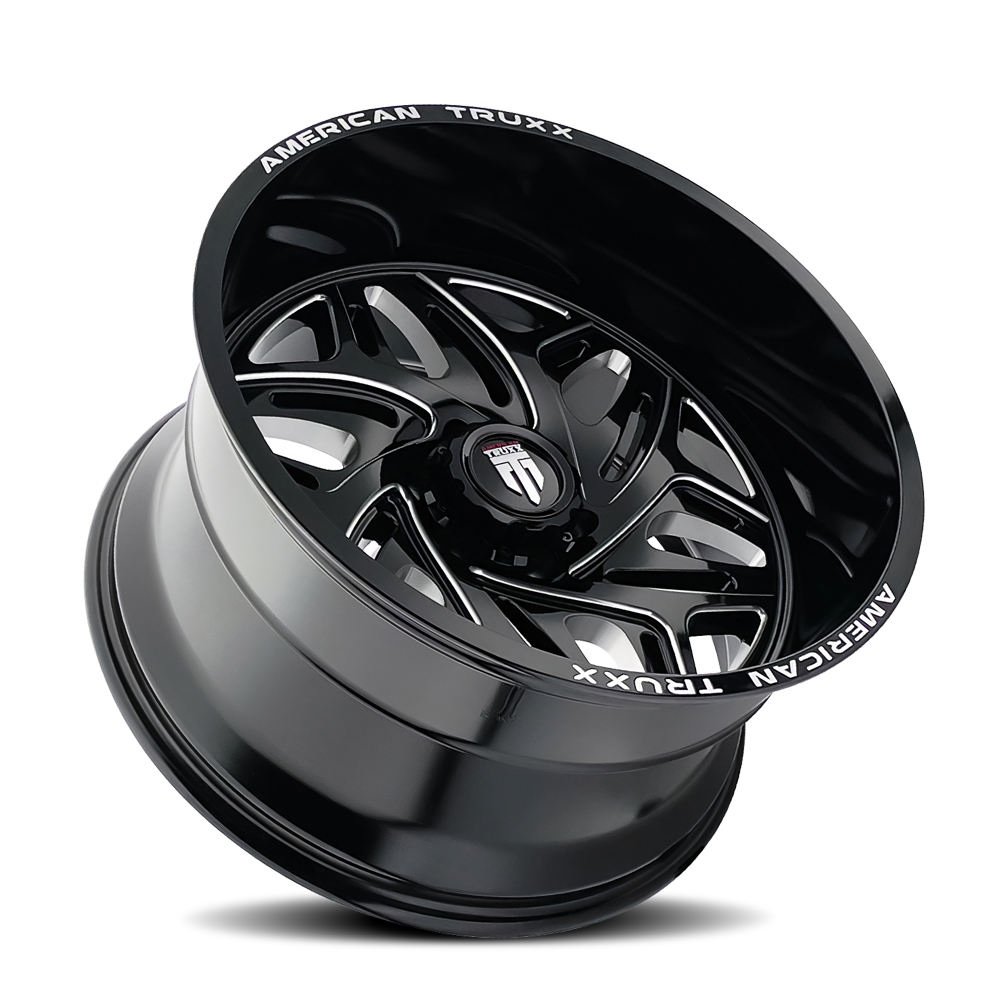 American Truxx Euphoria AT1914 22x12" 6x135mm 106mm CB -44mm Matte Black Milled