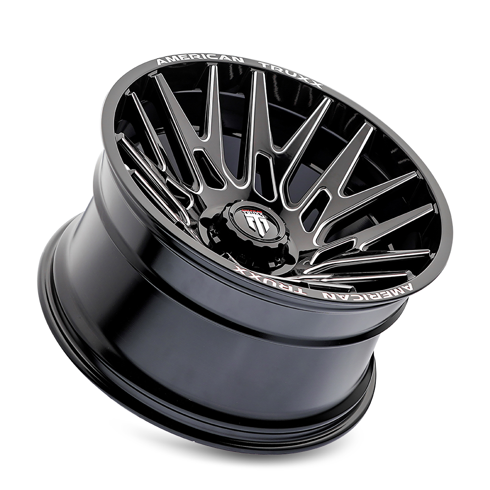 American Truxx Evolution AT1919 22x12" 8x170mm 125.2mm CB -44mm Gloss Black Milled